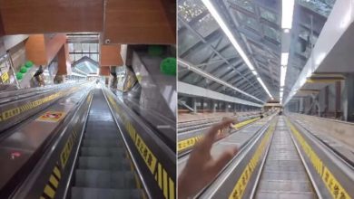 The world’s longest escalator in China shared a video, said – like a staircase in hell