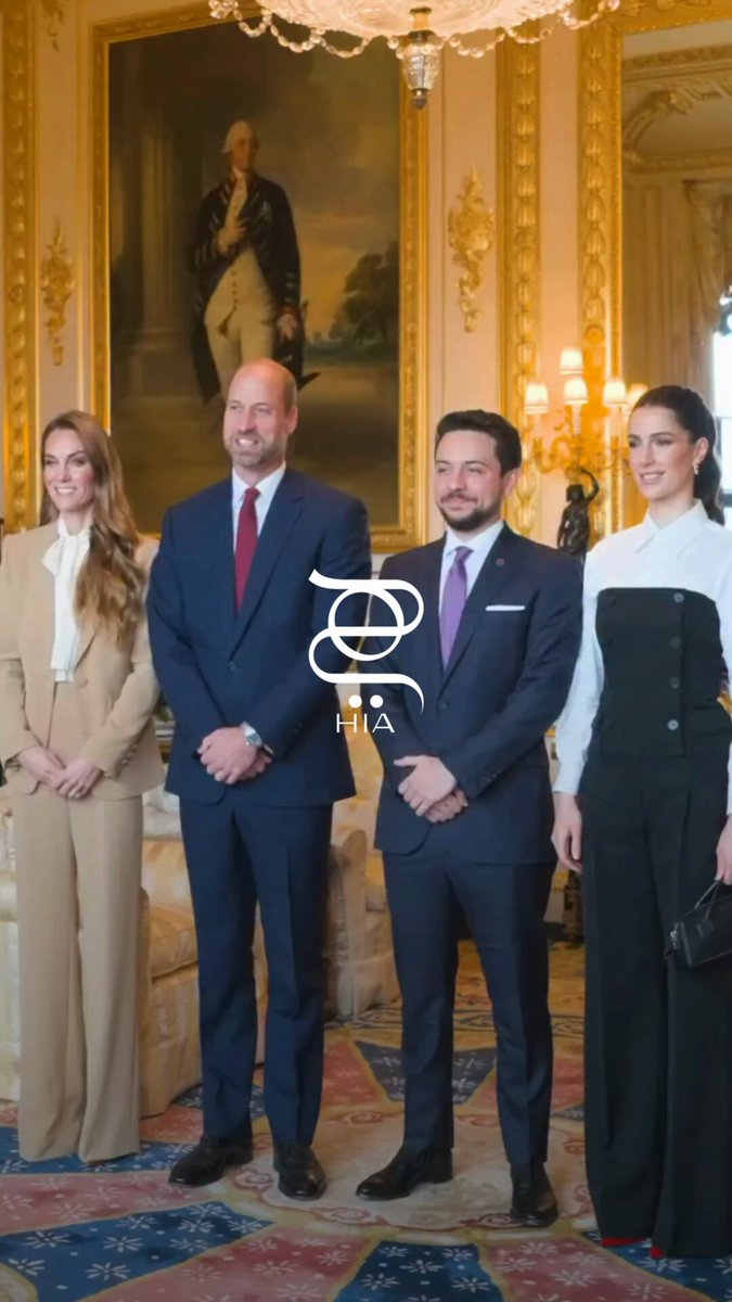 استقبلت الأميرة كيت مع زوجها الأمير ويليام الأمير حسين والأميرة رجوة من الأردن اليوم في قلعة…