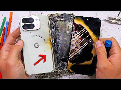 انفجار بطارية Google Pixel 10 Pro Fold أثناء اختبار تحمل قاسٍ