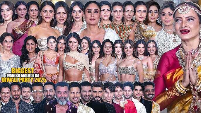 Manish Malhotra threw the biggest Diwali party this year! From SRK to Karan Johar, all the stars participated, see glamorous videos and pictures
