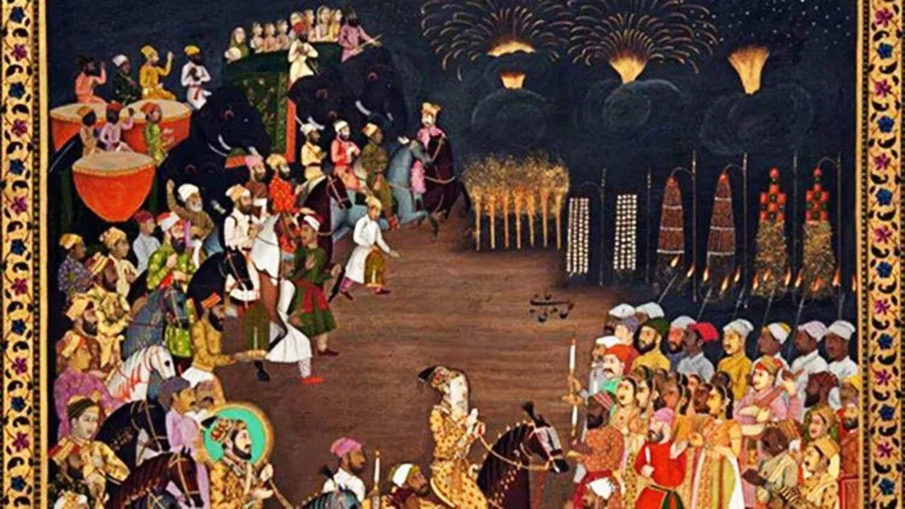 Did the Mughals start the practice of burning coconuts in India? How long has this tradition been going on before Diwali?