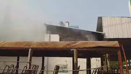 Fire broke out in the basement of a private company in Greater Noida, which was brought under control after four hours of effort.