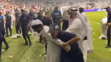 Huge brawl breaks out between UAE fans and Qatar players after goal in World Cup qualifier | Viral video
