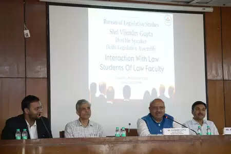Delhi Assembly Speaker Vijendra Gupta interacted with DU Law students