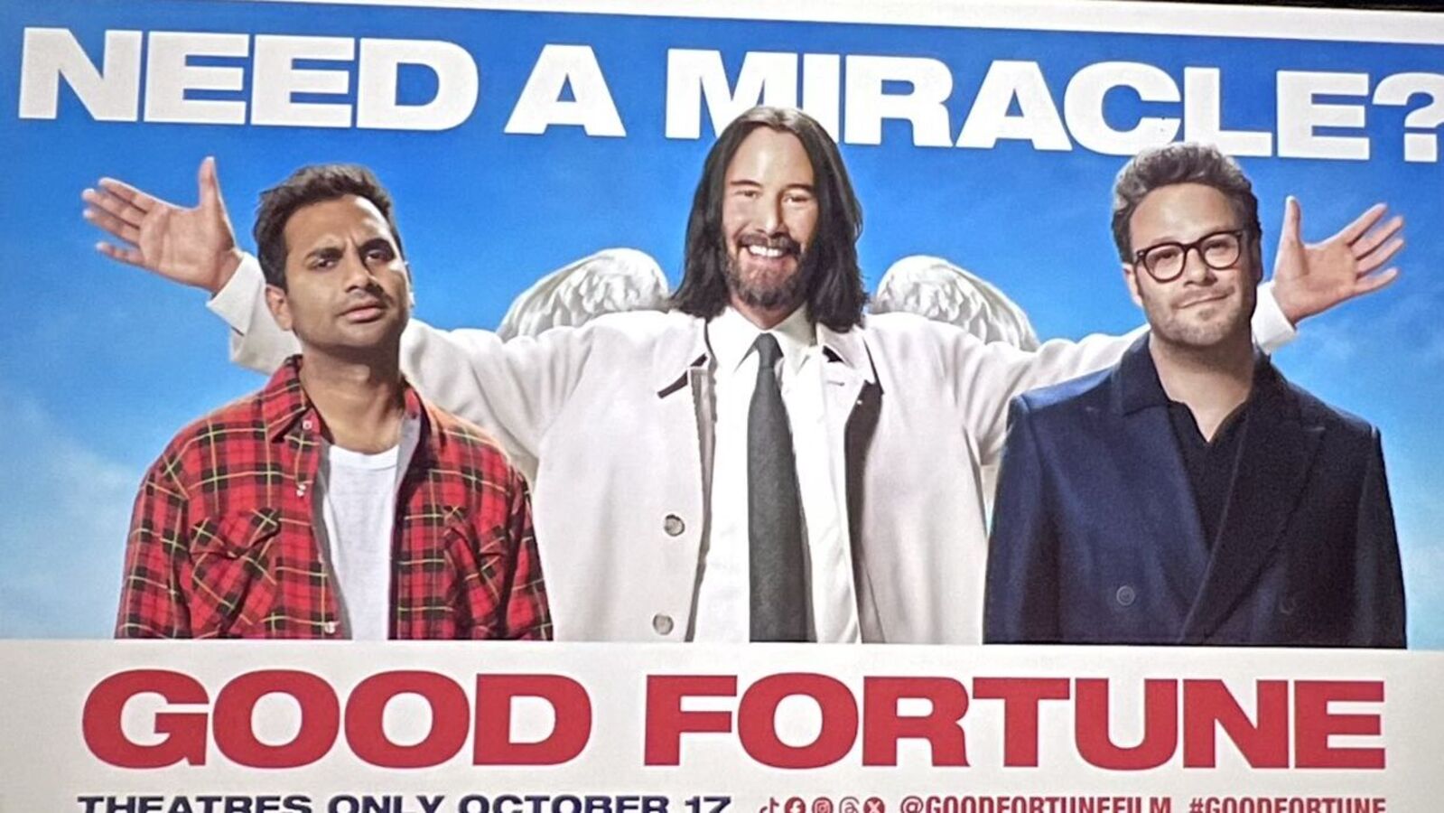 Good Fortune Review: 98 Minutes Well Spent – Seth Rogen and Aziz Ansari Buy a Stairway to Heaven with Keanu Reeves