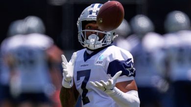 Trevon Diggs stood on the sideline for the Dallas Cowboys’ NFL Week 7 game against the Washington Commanders