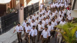 Panchayat officer suspended for attending RSS event, BJP targets Congress – Karnataka panchayat officer suspended for attending RSS event