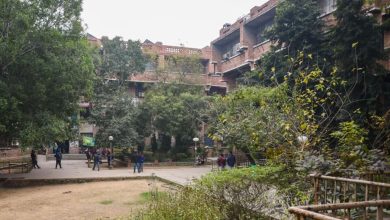 ‘Police beat students’: JNUSU president alleges brutality during protest, police claim they ‘manhandled staff’