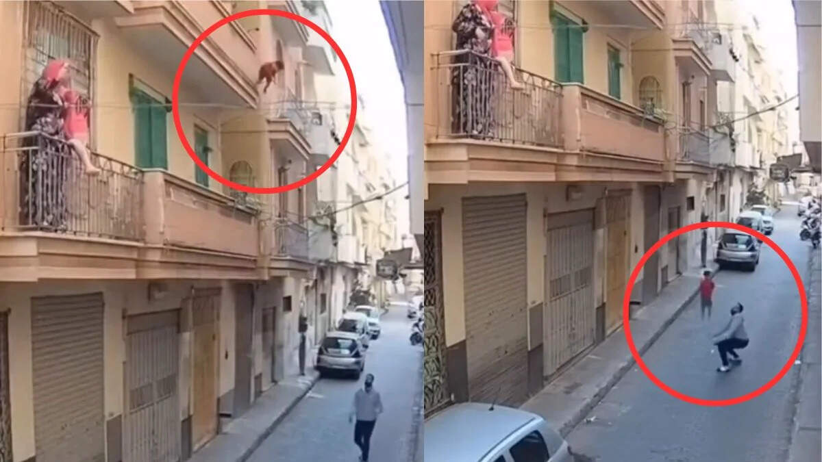 The man became an angel! Ran fast and saved the life of a child who fell from the second floor, after watching the video, people said: ‘Real life hero’