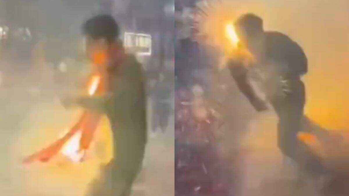 Such monsters are found only in India! A young man performed a dangerous stunt by tying a string of fireworks to his feet. Once it broke, he recalled his grandmother, the video went viral.