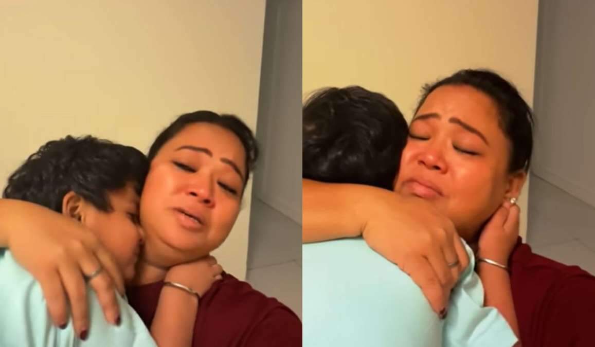 Emotional moment: Pregnant Bharti Singh hugs her son Gola, shares heartwarming video with tears
