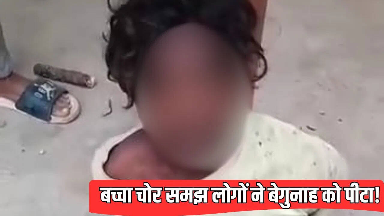 Young man caught on suspicion of child theft, people kept beating him after tying him to a pillar… now this action will happen