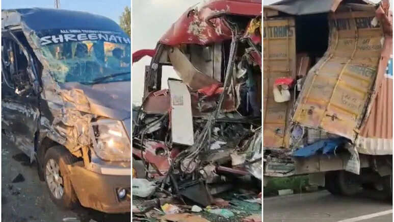 Horrific road accident in Alwar and Rajsamand, screaming on the highway, 1 dead, more than 20 injured