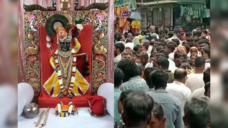 On Janmashtami a large crowd gathers in Nathdwara since morning, 21 gun salute will be given to Thakurji