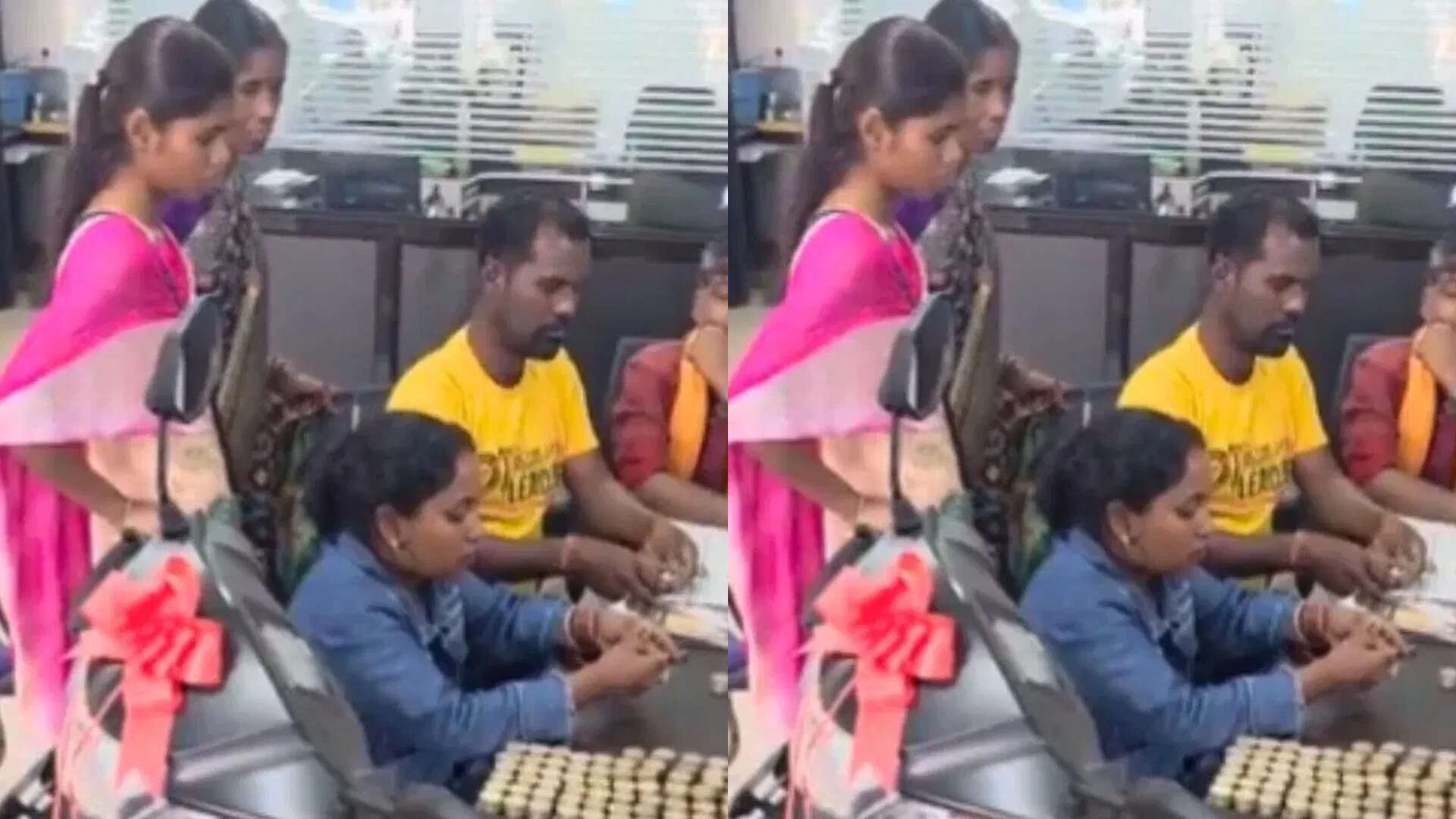 Farmer reaches showroom with a pile of coins to get scooter for daughter! Even those counting lost their senses, see viral video