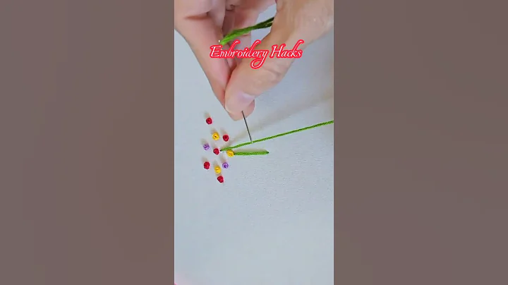 How to Embroider a Bouquet on Clothes in MINUTES #embroidery #shorts #shortvideo