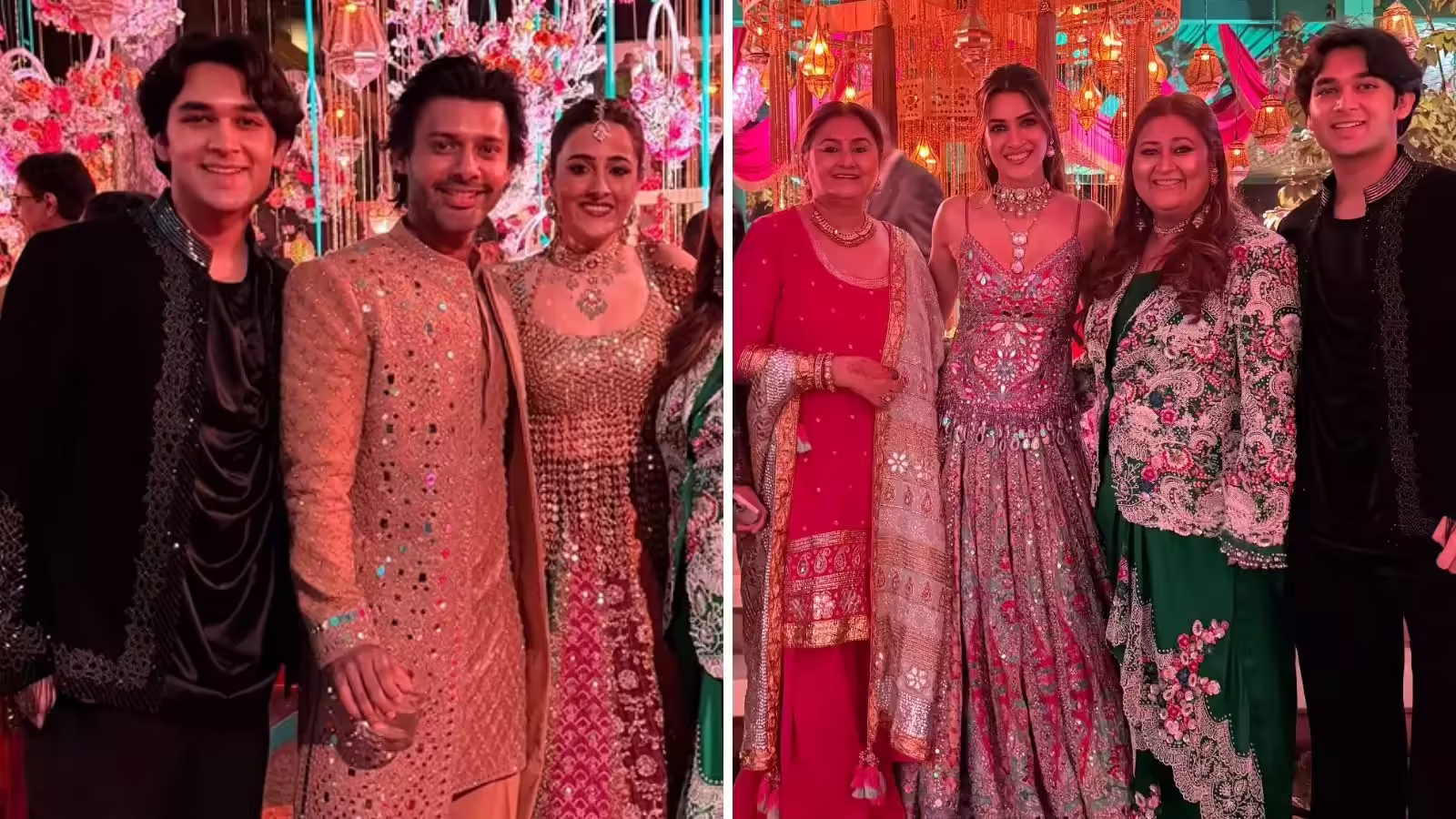 Kriti Sanon In Pink Lehenga For Sister Sangeet,कुंवारी कृति सेनन ने छोटी दुल्हन बहन के संगीत में चुराया सबका दिल, गहरे गले का ब्लाउज पहन लहंगे में लगीं धांसू - kriti sanon modern lehenga look in nupur sanon wedding sangeet bride also stuns in beautiful outfit - Fashion News