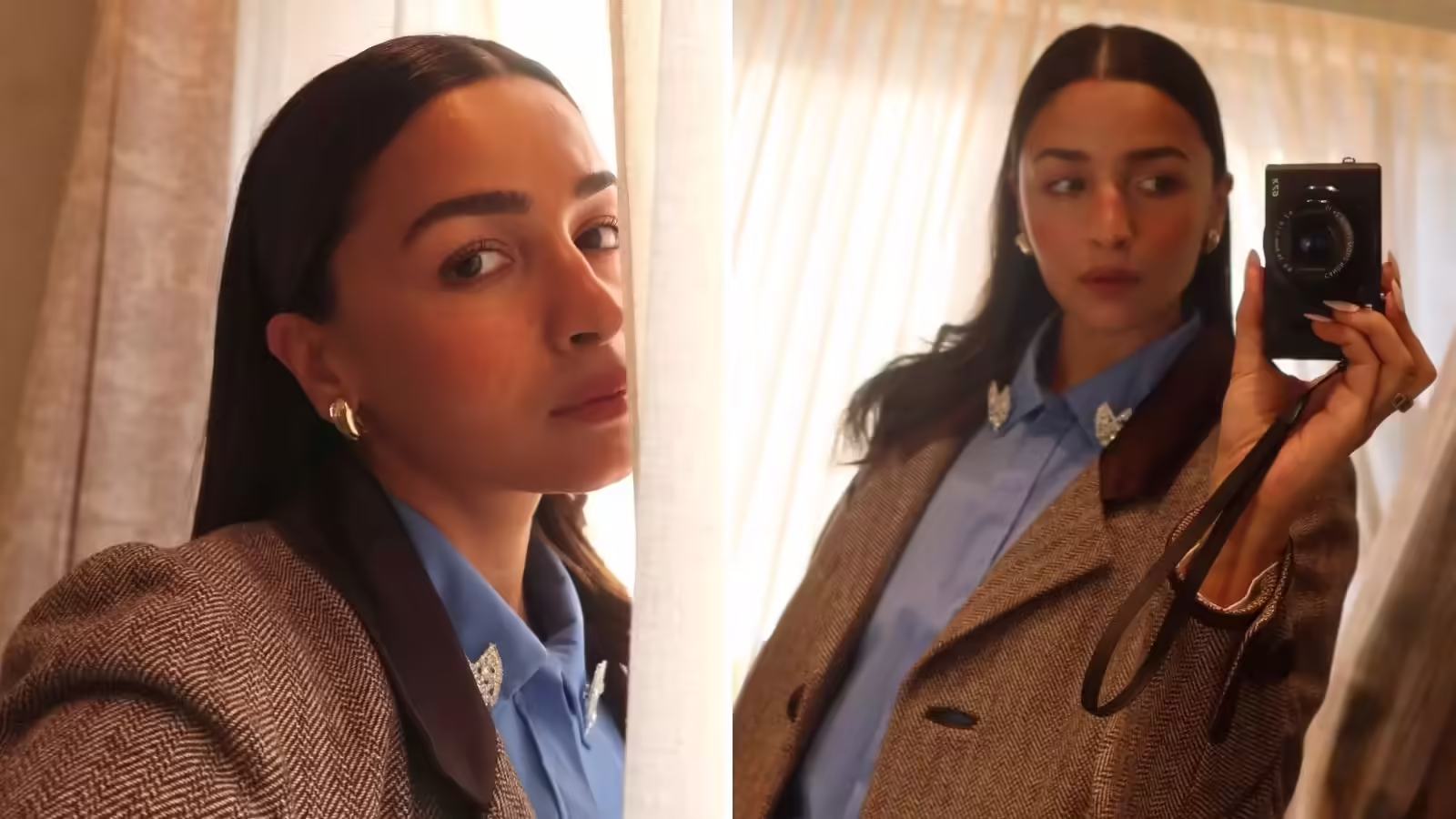 Alia Bhatt In Jeans Shirt And Blazer,कपूर खानदान की 32 साल की बहू ने दिखाया असली रूप, जींस के साथ ब्लेजर पहन सबसे आगे निकलीं आलिया, लगीं एकदम धांसू - alia bhatt style in jeans shirt and blazer shows how to look stylish during winter women can take inspiration - Fashion News