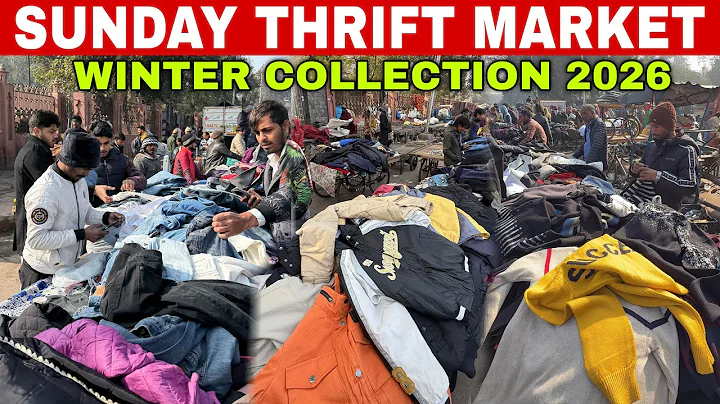 Delhi Sunday Market | Cheapest Branded Clothes Market | Lal Qila Thrift Market | Winter Collection 