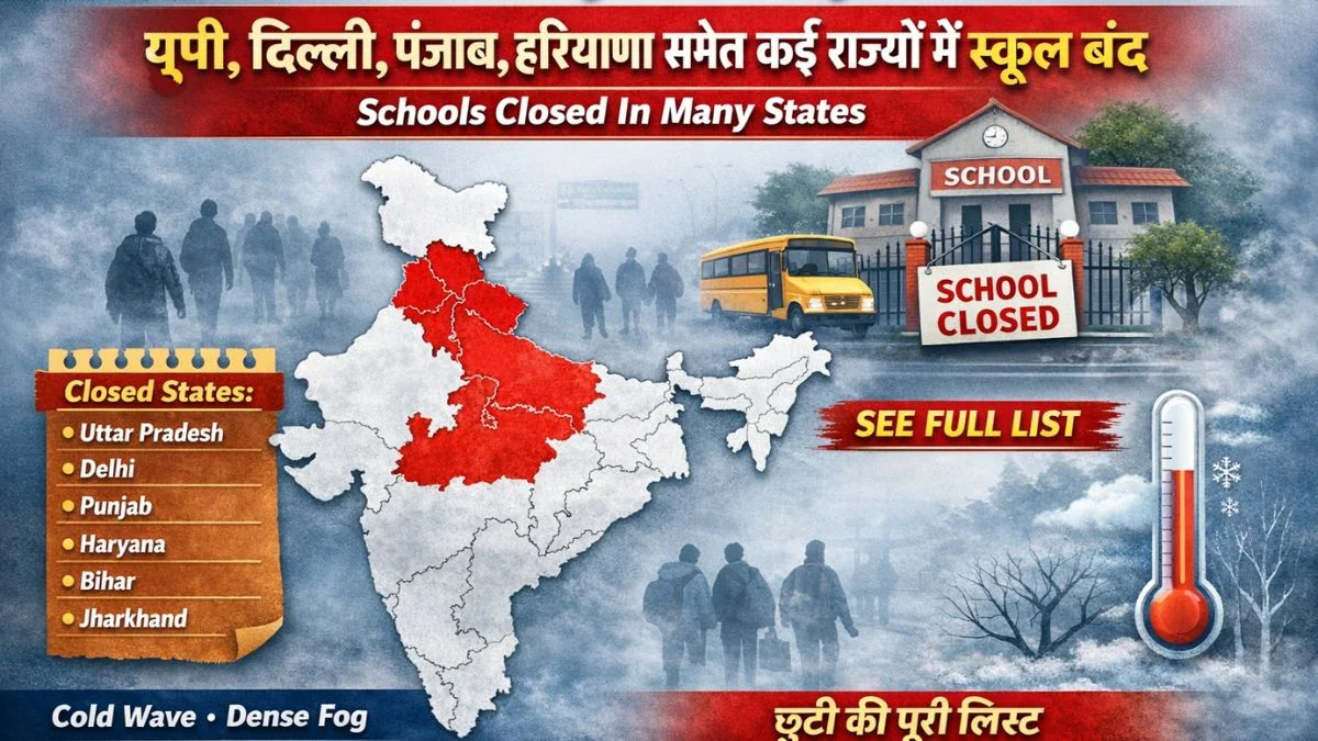 School Holiday January 2026: यूपी, दिल्ली, पंजाब, हरियाणा समेत कई राज्यों में स्कूल बंद, देखें पूरी लिस्ट | Jansatta