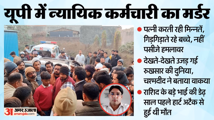 Up:'अंकल पापा को छोड़ दो..', खुशी की खिलखिलाहट चीखों में तब्दील, न्यायिक कर्मी का कत्ल; चश्मदीद ने बताई कहानी - Amroha Murder Uncle, Please Let Go Of My Father Eyewitness Recounts Story Of Judicial Employee Murder