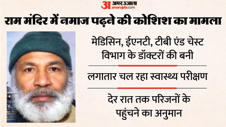 Ayodhya:राम मंदिर में नमाज पढ़ने की कोशिश...आरोपी अब्दुल अहद शेख के इलाज में लगी चार डॉक्टरों की टीम - Ayodhya: Attempt To Offer Prayers At The Ram Temple... A Team Of Four Doctors Is Treating The Accused, Abdul A