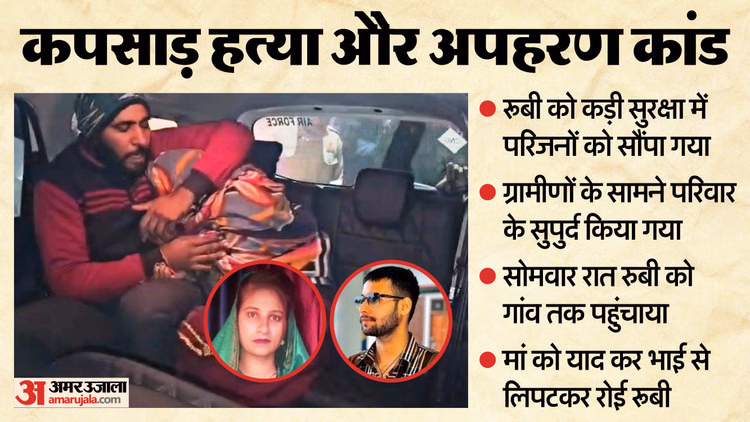 कपसाड़ कांड:'मैं घर जाऊंगी..', रूबी की इस मांग पर पुलिस ने उठाया ये कदम; होठों से बार-बार निकला सिर्फ एक नाम - Meerut Murder Kidnapping Case Ruby Says I Will Go Home Police Handed Her Over To Her Family Tight Security