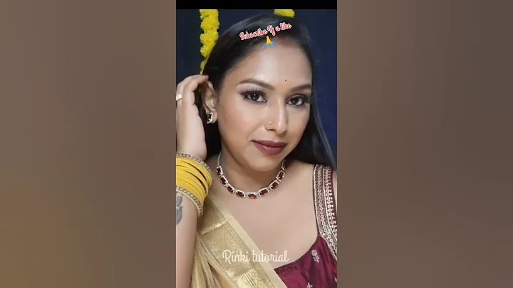 Saraswati Puja makeup Tutorial | Saraswati Puja look #shorts #makeup #ytshorts #saraswatipuja