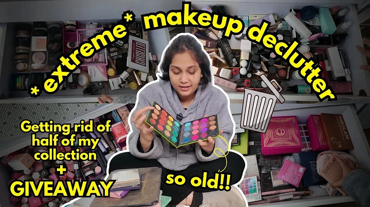*extreme* Makeup Declutter 🗑️ THROWING AWAY half of my Makeup Collection + GIVEAWAY