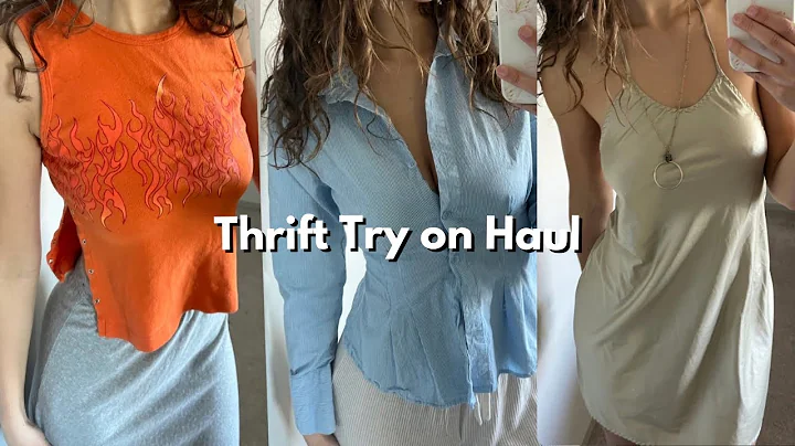 تسوق معي داخل متاجر الملابس المستعملة + تجربة الملابس!