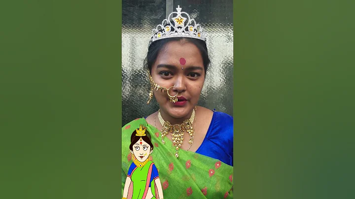 Gopal bhar Rajar bou look😍🤯😱| #viral #makeup #cartoon #ytshorts