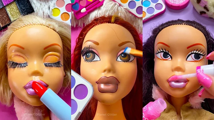 ASMR Satisfying with Unboxing & Review Mannequin Makeup Pink Shine Skincare Sounds Video Fast