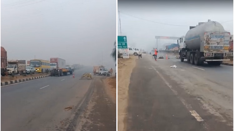 इंसान नहीं... मर गई इंसानियत:रातभर शव के ऊपर से गुजरते रहीं गाड़ियां, आधा किलोमीटर तक बिखरे शरीर के टुकड़े - Vehicles Kept Passing Over The Dead Body In Bhiwani