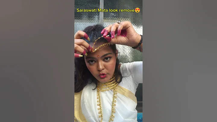 Saraswati Mata makeup look🤯🥰🥳| #viral #ytshorts #makeup #saraswatipuja