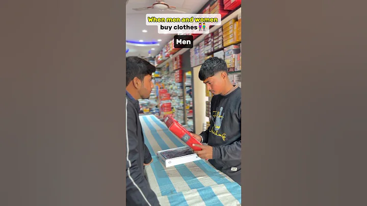 When men and women buy clothes 👫.#comedy #viralvideo #women #shopping #clothes #boy #explore #foryou