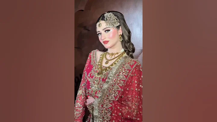 winter red bridal dress Makeup🔥💯🔥#search #makeup #trending #makeuptutorial