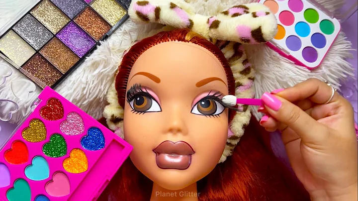 ASMR Satisfying with Unboxing & Review Mannequin Makeup Relax Skincare Sounds Fast Hair Red Style