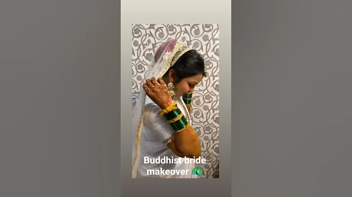 Buddhist bride makeover 🦚 #bridelmakup #makeuptutorial #makeupartist #makeup #buddhist #bridal - English