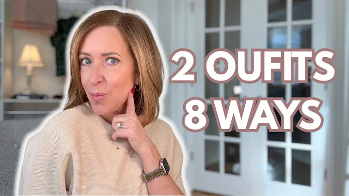 You don't need more clothes. Stop buying, start styling! Let's look at 8 styles made with 2 outfits.