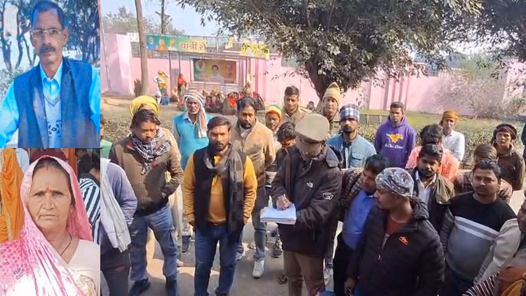 दर्दनाक हादसा:ट्रक में फंसा बाइक का हैंडल..200 मीटर तक घिसटते रहे दंपती, दोनों की माैत; हादसा देख कांप गए लोग - Couple Riding Motorcycle Died After Being Hit By Truck In Kasganj