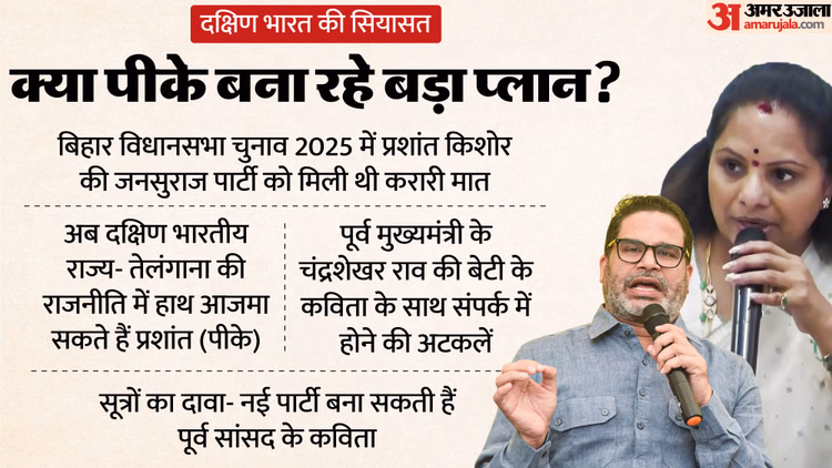Telangana:बीआरएस से निलंबन के बाद नई पार्टी बनाएगी के कविता, चुनावी रणनीति पर प्रशांत किशोर से बातचीत - Telangana Politics Kcr Daughter K Kavitha In Talks With Prashant Kishor To Launch New Political Party