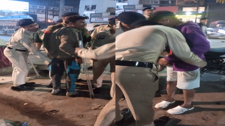 Raipur News:अपराध पर लगाम कसने पुलिस सड़कों पर, रायपुर के कई इलाकों में सघन चेकिंग अभियान - Police On Streets To Curb Crime, Intensive Checking Campaign In Many Areas Of Raipur