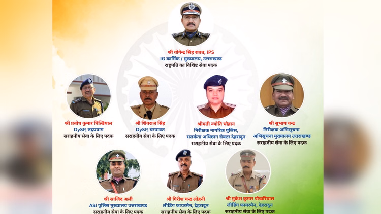 Republic Day:आईजी डॉ. योगेंद्र सिंह रावत और डॉ. सदानंद समेत नौ अधिकारियों और कर्मचारियों को राष्ट्रपति पदक - Republic Day 2026 President Medal For Excellence Nine  Officers And Employees, Were Awarded President's Medal