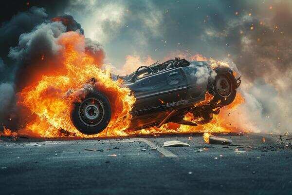 The motorist’s mistake on the flyover! In the pursuit of becoming a rock star, all four are crazy, after watching the viral video, your soul will tremble.