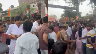 Enraged by monkey terror, villagers stop ‘Run for Unity’, surround MLA; Manju Shivach angry over LIU failure – villagers protest monkey threat stop run for unity confront mla