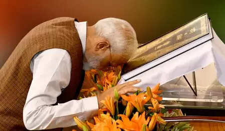 The interesting incident involves Prime Minister Modi, showing his commitment to the Constitution.