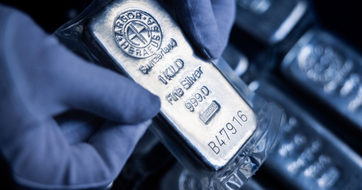 Silver declines after a strong jump, and gold registers a slight increase