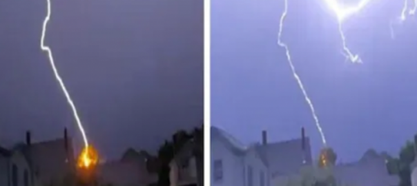 Devastation rained from the sky, there was a huge explosion, the child captured the terrible scene in his cell phone.